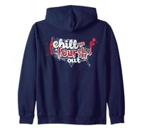 Chill The Fourth out American 4 luglio Felpa con Cappuccio