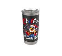 Chill The Fourth Out Bald Eagle Funny July 4th Bicchiere termico in acciaio inox doppia parete