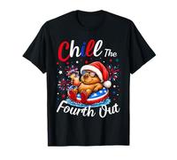 Chill The Fourth out Capybara Funny July 4th Maglietta