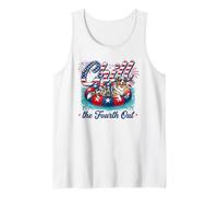 Chill The Fourth out Funny Australian Shepherd 4th of July Canotta