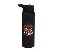 Chill The Fourth Out Funny Yorkie Lover per uomini, donne e bambini Stainless Steel Insulated Water Bottle