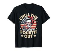 Chill the Fourth Out - Panino disordinato del 4 luglio con scheletro patriottico Maglietta