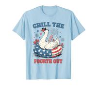 Chill The Fourth out Patriotic Goose 4 luglio Pool Float Art Maglietta