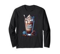 Chill Vibes Graphic for Hot Cocoa Lovers Winter Coffee Latte Maglia a Manica