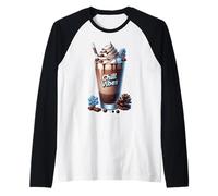 Chill Vibes Graphic for Hot Cocoa Lovers Winter Coffee Latte Maglia con Maniche Raglan