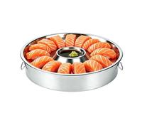 Chilled Serving Tray - Party Ice Platter | Stainless Steel Appetizer Plate