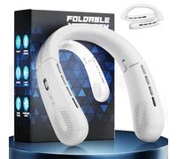 ChillGo - Ventilatore portatile da collo, 8400 giri/min, flusso d'aria turbo, 5200 mAh, ricaricabile, max 16 ore, 4 velocità, pieghevole, display a LED, ottimo regalo per uomini e donne