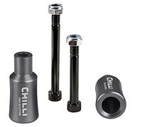 Chilli Barrel Stunt Scooter Pegs Tret Roller Grind barre con assi + adesivo Fantic26 (grigio)