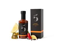 Chilli No.5 | Salsa piccante e acida cinese in padella, premiata, esclusiva miscela di cinque peperoncini, supercibi sani, vegano, senza glutine, senza coloranti o aromi artificiali, bottiglia da 200