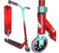Chilli Pro Base/Rocky/Reaper Stunt Scooter per Park & Street. Trick Roller per principianti e professionisti (Jumpstart M H = 81 cm trasparente rosso/turchese)