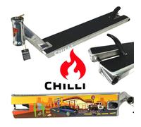 Chilli Pro Gary Ably Stunt Scooter Trick Tret Roller Hybrid Deck 56Cm Argento