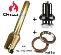 Chilli Pro Scooters Riders Scooter Stunt Forchetta Ihc Kit + Auricolare Oro