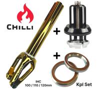 Chilli Pro Scooters Slim Cut Stunt-Scooter Fork IHC Kit+ Headset Oro