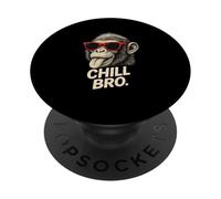Chilliger Scimmia con Occhiali Da Sole Divertente Retro Chill Bro PopSockets PopGrip Adesivo