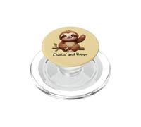 Chillin' and Happy - Simpatico bradipo pigro PopSockets PopGrip per MagSafe
