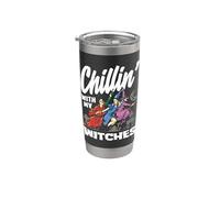 Chillin con le mie streghe Halloween Bicchiere termico in acciaio inox doppia parete