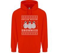 Chillin Con My Snowmies Divertente Natale Bambini Felpa con Cappuccio