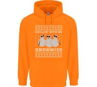 Chillin Con My Snowmies Divertente Natale Bambini Felpa con Cappuccio