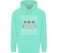 Chillin Con My Snowmies Divertente Natale Bambini Felpa con Cappuccio