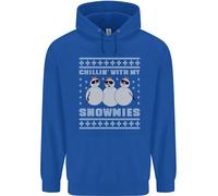 Chillin Con My Snowmies Divertente Natale Bambini Felpa con Cappuccio