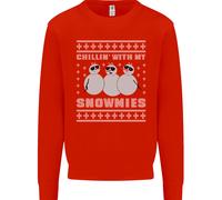 Chillin Con My Snowmies Divertente Natale Bambini Felpa Maglione