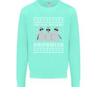 Chillin Con My Snowmies Divertente Natale Bambini Felpa Maglione