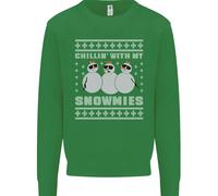 Chillin Con My Snowmies Divertente Natale Bambini Felpa Maglione