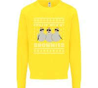 Chillin Con My Snowmies Divertente Natale Bambini Felpa Maglione