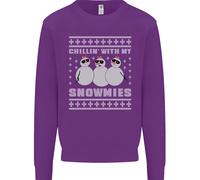 Chillin Con My Snowmies Divertente Natale Bambini Felpa Maglione