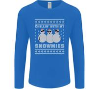 Chillin Con My Snowmies Divertente Natale Uomo Maniche