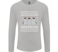 Chillin Con My Snowmies Divertente Natale Uomo Maniche