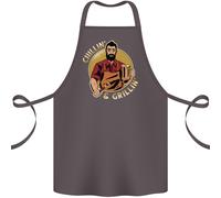 Chillin & Grillin Divertente Grembiule Da BBQ In Cotone 100% Organico