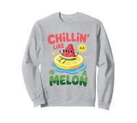 Chillin' Like A Melon Kawaii Anguria Summer Beach Vibes Felpa