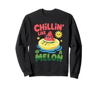 Chillin' Like A Melon Kawaii Anguria Summer Beach Vibes Felpa