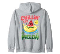 Chillin' Like A Melon Kawaii Anguria Summer Beach Vibes Felpa con Cappuccio