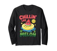 Chillin' Like A Melon Kawaii Anguria Summer Beach Vibes Maglia a Manica