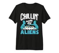 Chillin with My Aliens Halloween Divertente Maglietta Premium