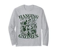 Chillin with My Gnomies Christmas Goblincore Cottagecore Maglia a Manica