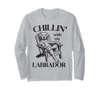 Chillin 'with My Labrador Dog Summer Lounge Chair Maglia a Manica