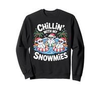 Chillin' With My Snowmies Natale in Luglio Babbo Natale Felpa