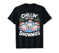 Chillin' With My Snowmies Natale in Luglio Babbo Natale Maglietta