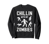 Chillin with My Zombies Zombie Divertente Halloween Felpa