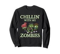 Chillin with My Zombies Zombie Divertente Halloween Felpa