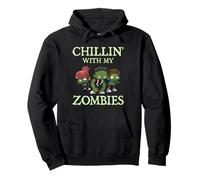 Chillin with My Zombies Zombie Divertente Halloween Felpa con Cappuccio