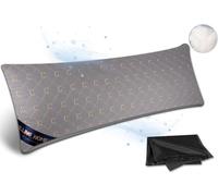 Chilling Home Cuscino per chi dorme sul fianco, con rivestimento ricamato, per gravidanza, cuscino lungo per chi dorme sul fianco (grigio-oro)