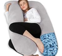 Chilling Home Cuscino per gravidanza, a forma di U, per chi dorme sul fianco, con rivestimento a U, cuscino per allattamento, grande per donne e chi dorme sul fianco (memory foam)