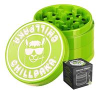 CHILLPAKA® Grinder Ceramica I Macinaspezie con Rivestimento Nano-Ceramico Antiaderente | Crusher per Erbe e Spezie (ø63mm, Verde)
