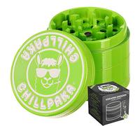 CHILLPAKA® Grinder Ceramica I Macinaspezie con Rivestimento Nano-Ceramico Antiaderente | Crusher per Erbe e Spezie (ø55mm, Verde)