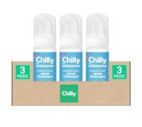 Chilly Antibatterico Detergente Intimo in Mousse Senza Risciacquo Azione Protettiva e Anti-Odore con Timo e Salvia Igiene Rapida pH 5 Uso Quotidiano Ginecologicamente Testato - 3 Flaconi da 100ml