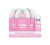 CHILLY, DELICATO DETERG. 300 ML X 3 + DEO CH DELICATO AMZ